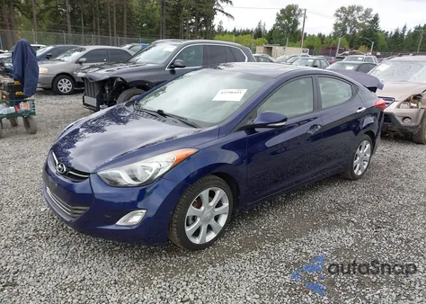 2013 Hyundai Elantra Limited z USA, uszkodzony, nr VIN 5NPDH4AE4DH446298